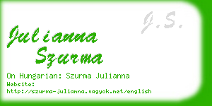 julianna szurma business card
